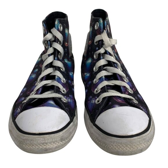 Converse Chuck Taylor All Star Hi Lace Up Sneakers Black w/ Bubbles Youth SZ 3 - Picture 2 of 7